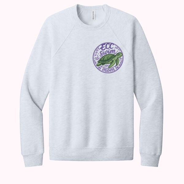 Sweatshirt with heat-applied "ECC Swim Mom" at left-chest Thumbnail
