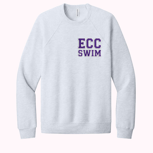 Sweatshirt with heat-pressed "ECC Swim" Varsity Block Letters at left-chest Thumbnail